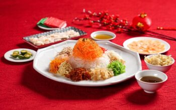 Salmon Yusheng with Tobiko Fish Eggs