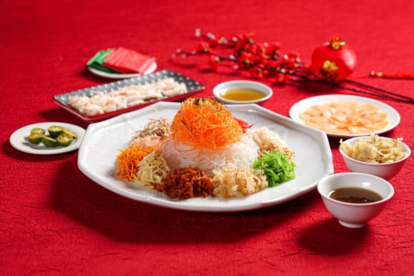 Salmon Yusheng with Tobiko Fish Eggs